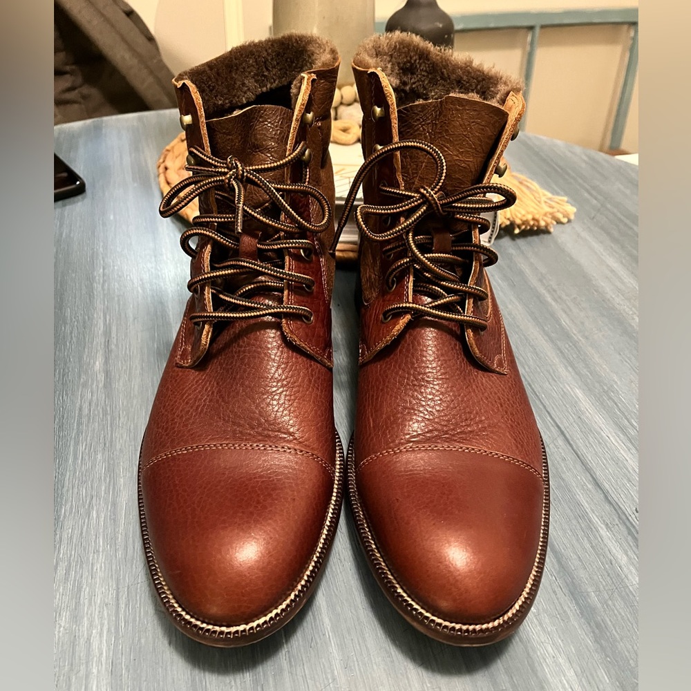 Men’s Johnston & Murphy Leather Sherling Lined Brown Boot